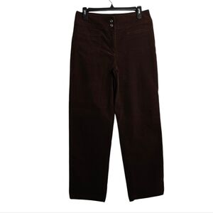 CHICO'S Dark Brown Corduroy Straight Leg Pants Size .5 or Small